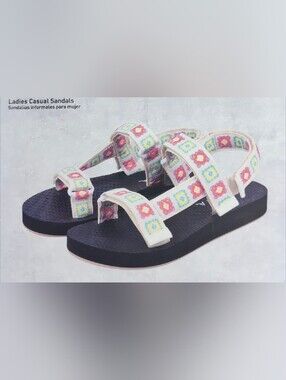 Size 10 Serra Ladies Casual Velcro Sandals- NWT